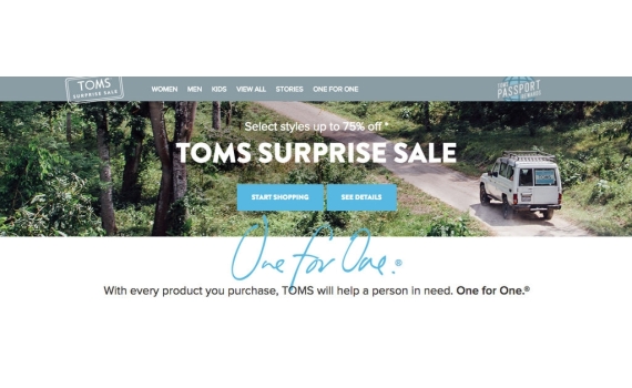 Toms surprise sale 低至25折