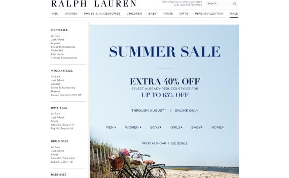 Ralph Lauren(Polo)- Upto 65%OFF + Extra 40%OFF