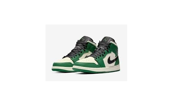 Air Jordan 1 mid green toe