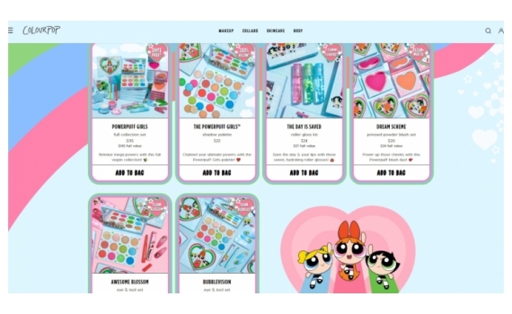 Colourpop × Powerpuff Girls飛天小女警