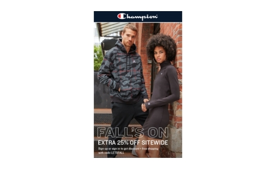 Champion US 25% off