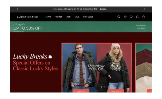 Lucky brand up to 50% off