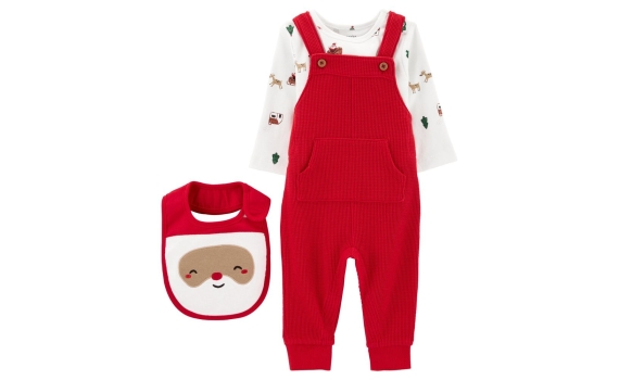 ​Baby 3-Piece Santa Outfit Set