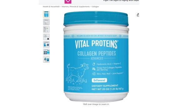 Vital Proteins Collagen Peptides Powder with Hyalu