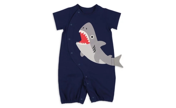 ​天竺鯊魚短袖連身衣100% 